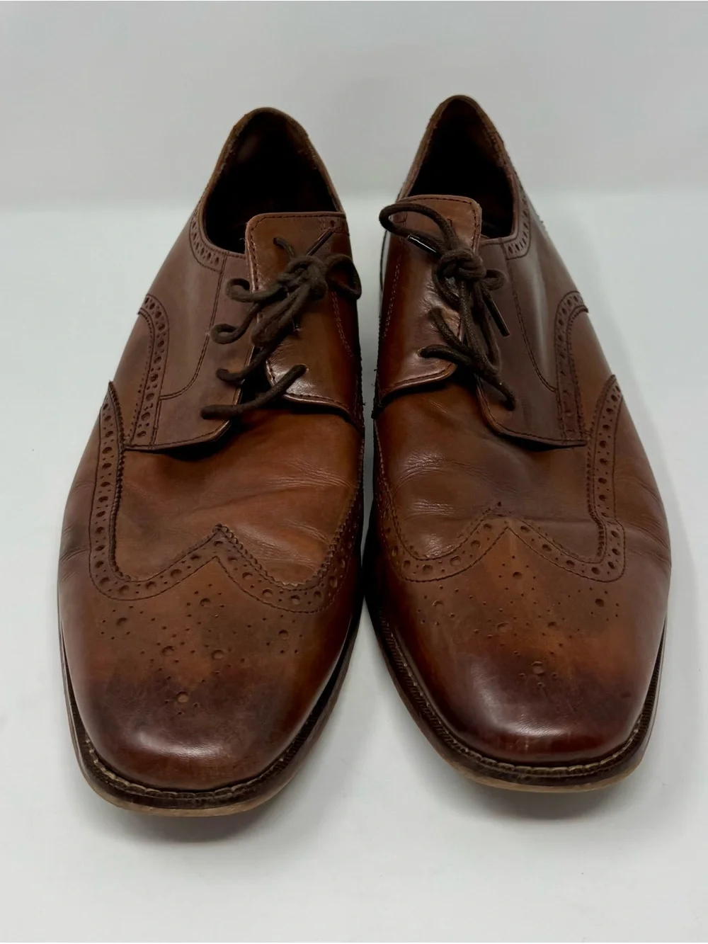 Florsheim |  Brown Leather Wingtip Oxfords, Size 12 - EUC